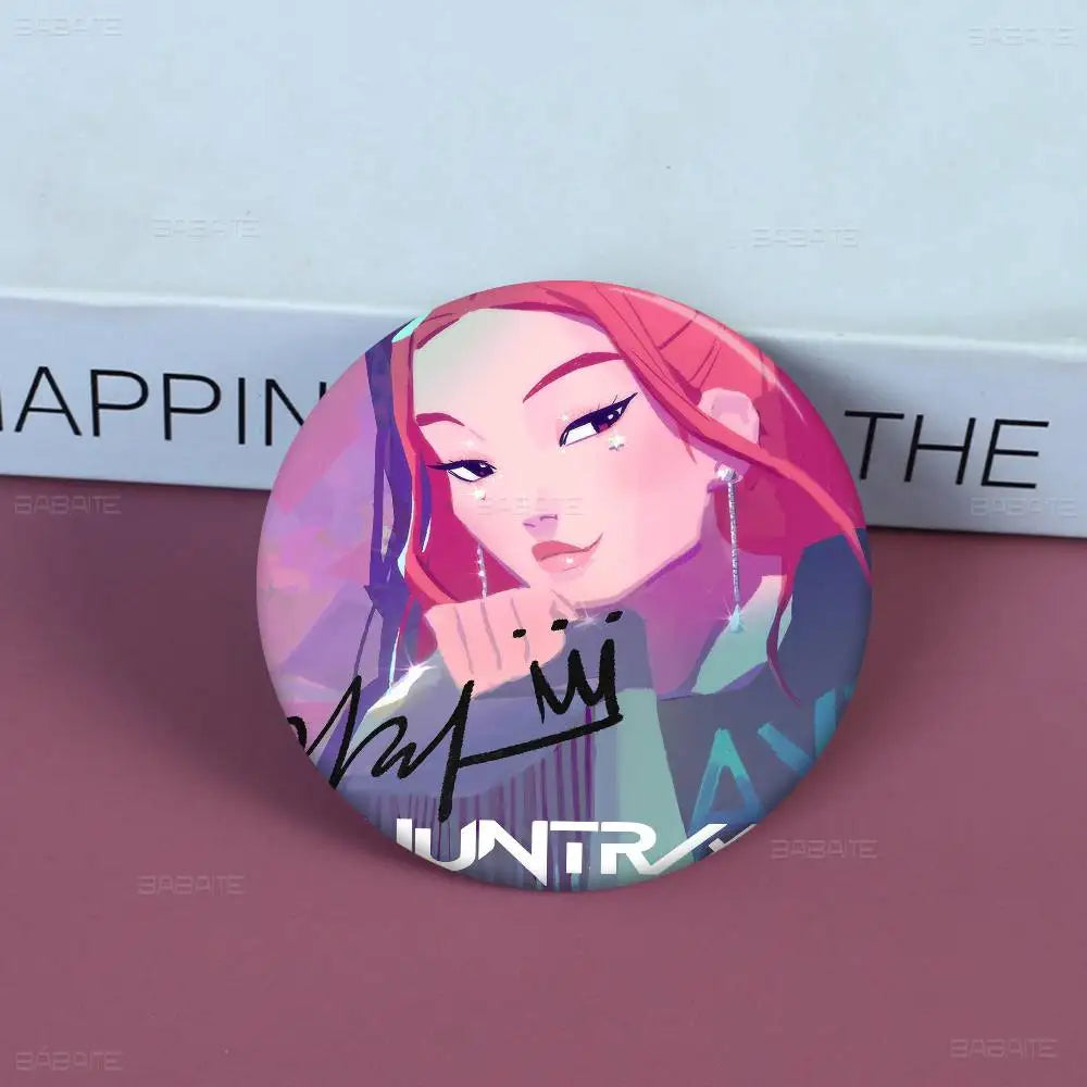 K-Pop Demon Hunters Anime Pin Button | Cute Cartoon Brooch Jewelry