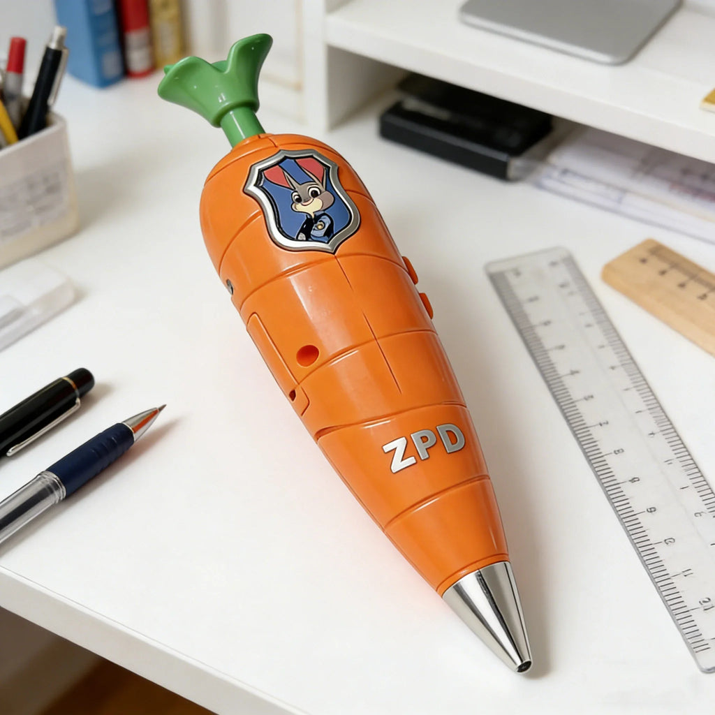Creative Zootopia Carrot Voice Recorder Pen - Fun Kids Ballpoint Pen