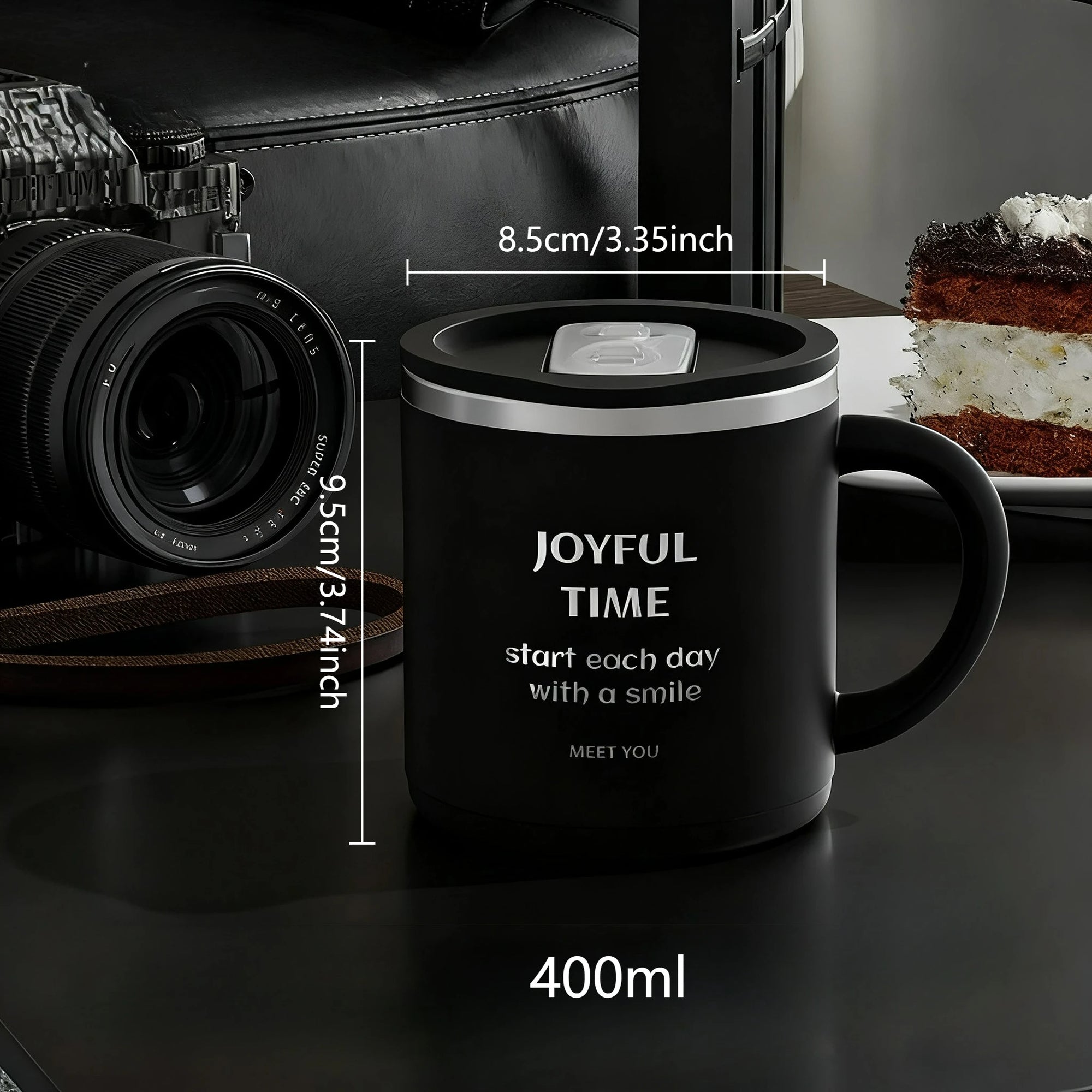 Double-Layer Insulated Stainless Steel Coffee Mug - 304 Design