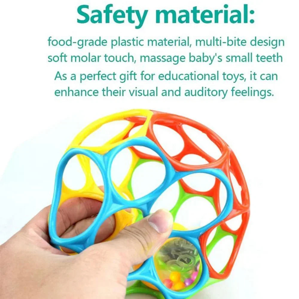 Soft Baby Rattle Ball Toy - Educational Teether for Newborns & Infants