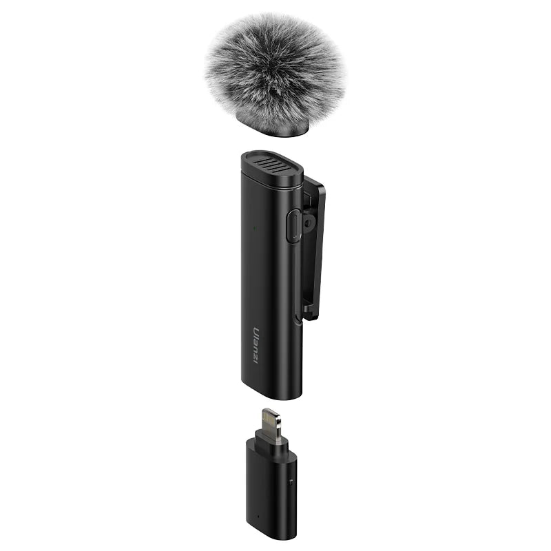 Ulanzi WM-10 Wireless Clip-on Microphone for Smartphones - Noise Reduction