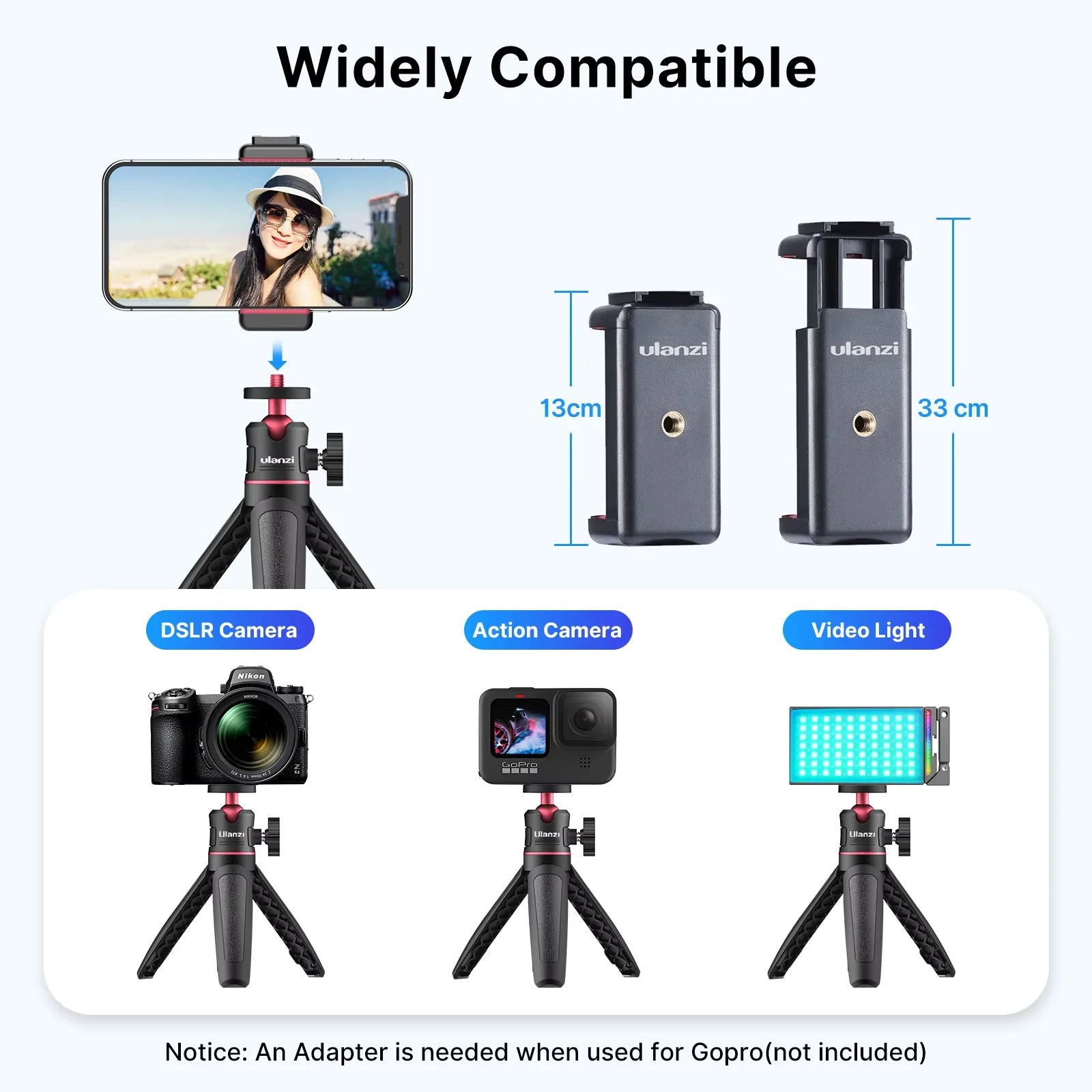 Ulanzi MT-08 Mini Tripod - Versatile Foldable Monopod for Cameras & Smartphones