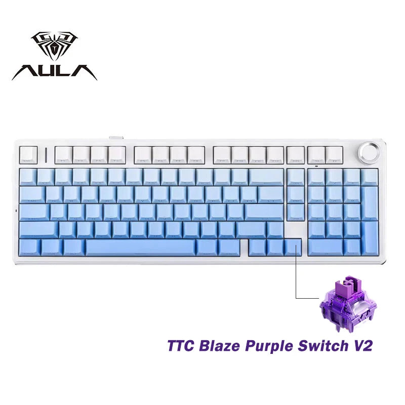 AULA F99 PRO Wireless Mechanical Gaming Keyboard - Tri-Mode, Compact