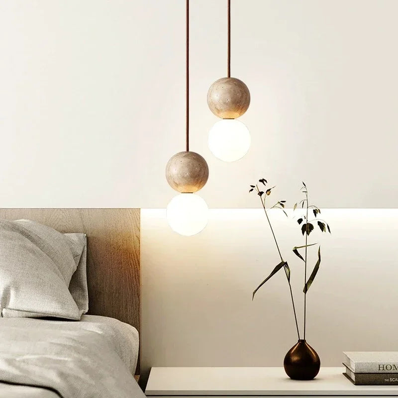 Modern LED Stone Pendant Light Chandelier - Stylish Hanging Fixture