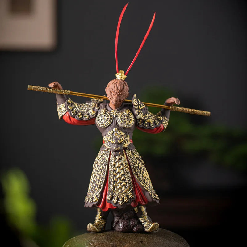 Ceramic Sun Wukong Figure - Unique Anime Sculpture for Home Decor