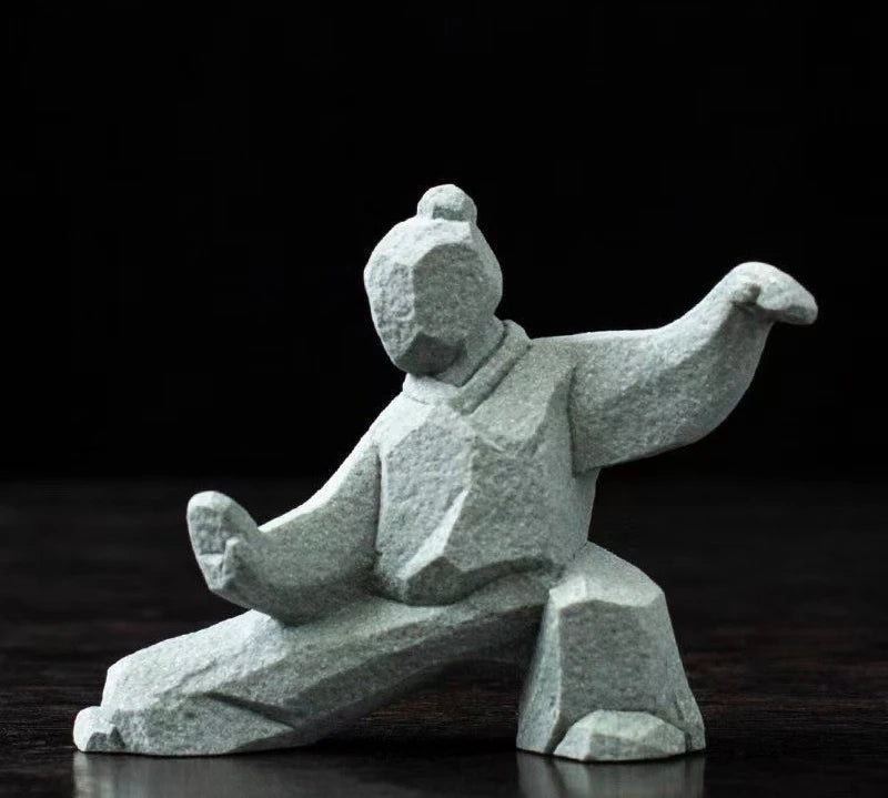 Artistic Tai Chi Warrior Figurine - Elegant Home Decor