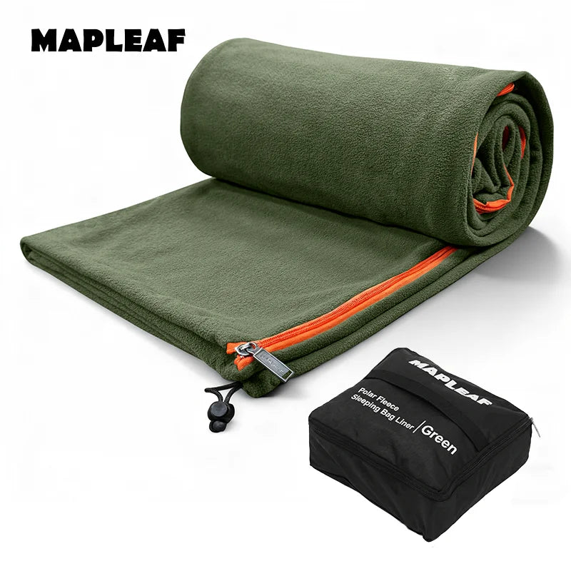 MAPLEAF Ultralight Polar Fleece Sleeping Bag Liner for Cold Weather