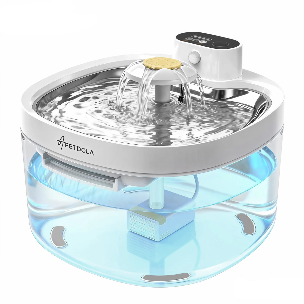 Wireless Pet Water Fountain - Battery Operated & Auto Sensor 2.6L