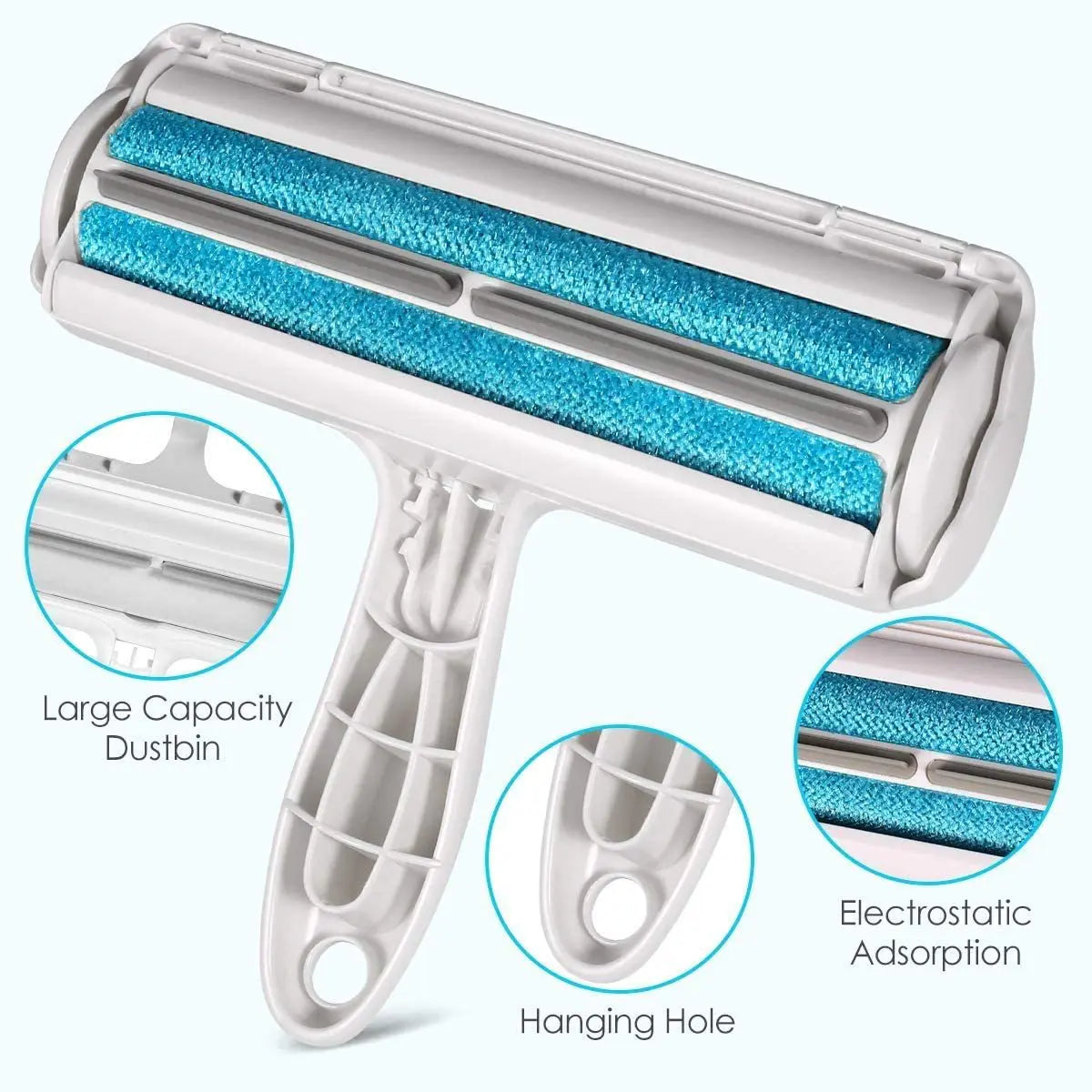 Effortless Pet Hair Remover Roller - Self-Cleaning & Reusable Tool