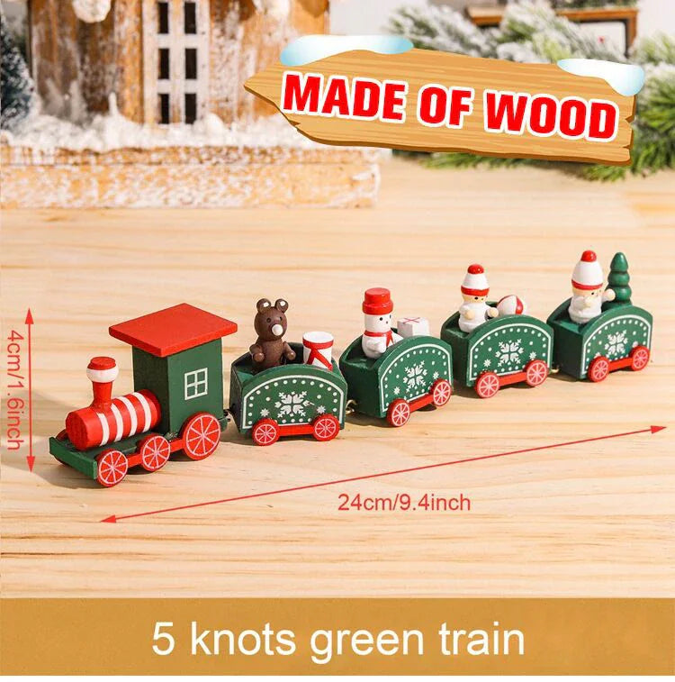 Christmas Train Ornament – Festive Wooden & Plastic Holiday Decor