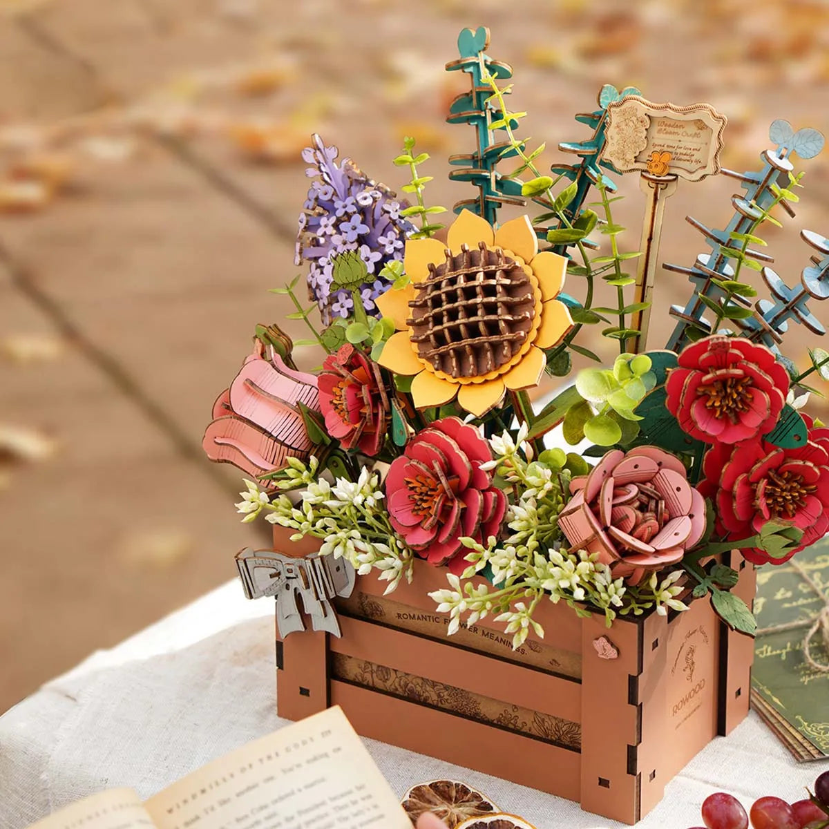 Robotime Wooden Bloom Box 3D DIY Puzzle for Home Decor & Gifts