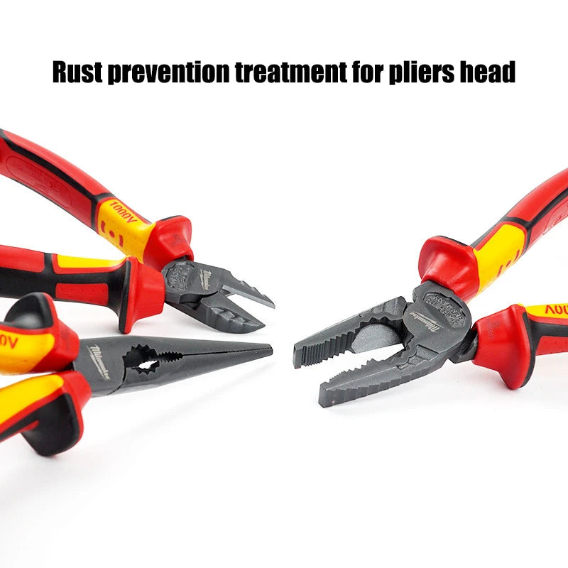 Milwaukee VDE Insulated Pliers Set - 3-Piece 1000V Multi-Functional