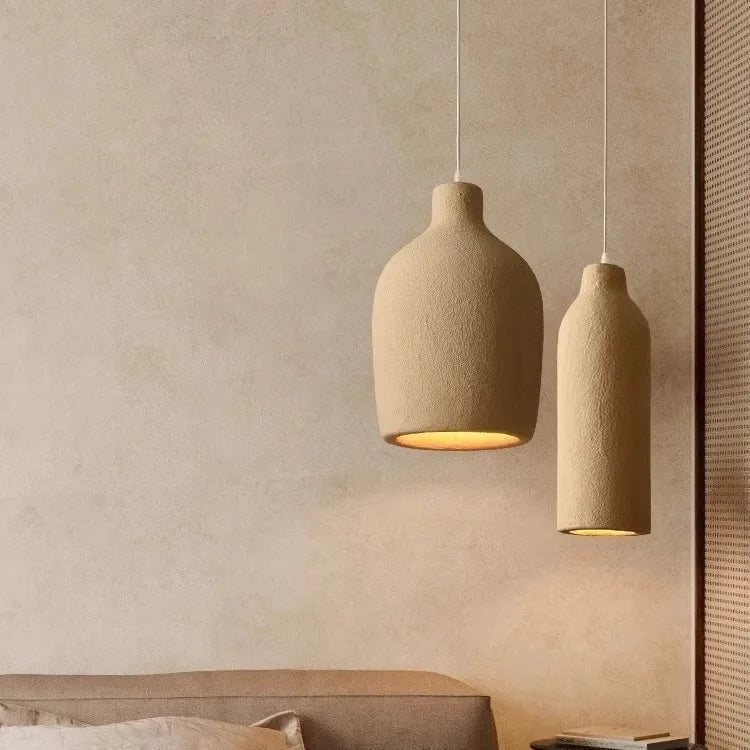 Elegant Japanese Wabi Sabi LED Pendant Lamp for Dining & Kitchen