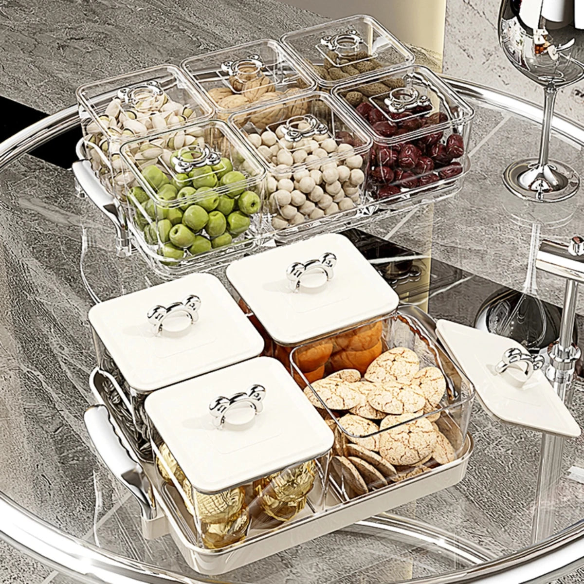 4/6 Compartment Clear Plastic Storage Tray – Durable & Eco-Friendly