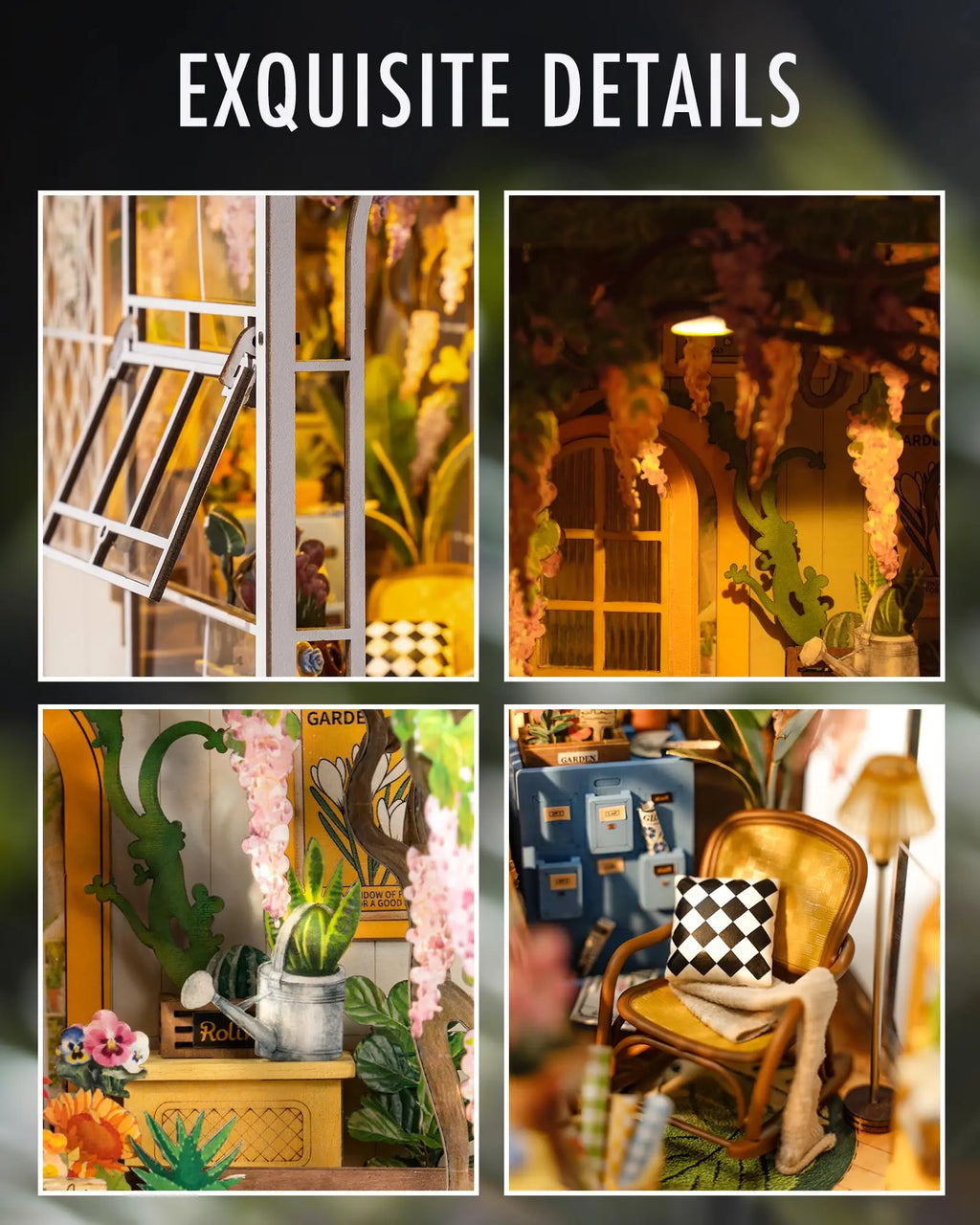 Robotime Garden House Book Nook DIY Kit - Perfect for Kids & Home Decor