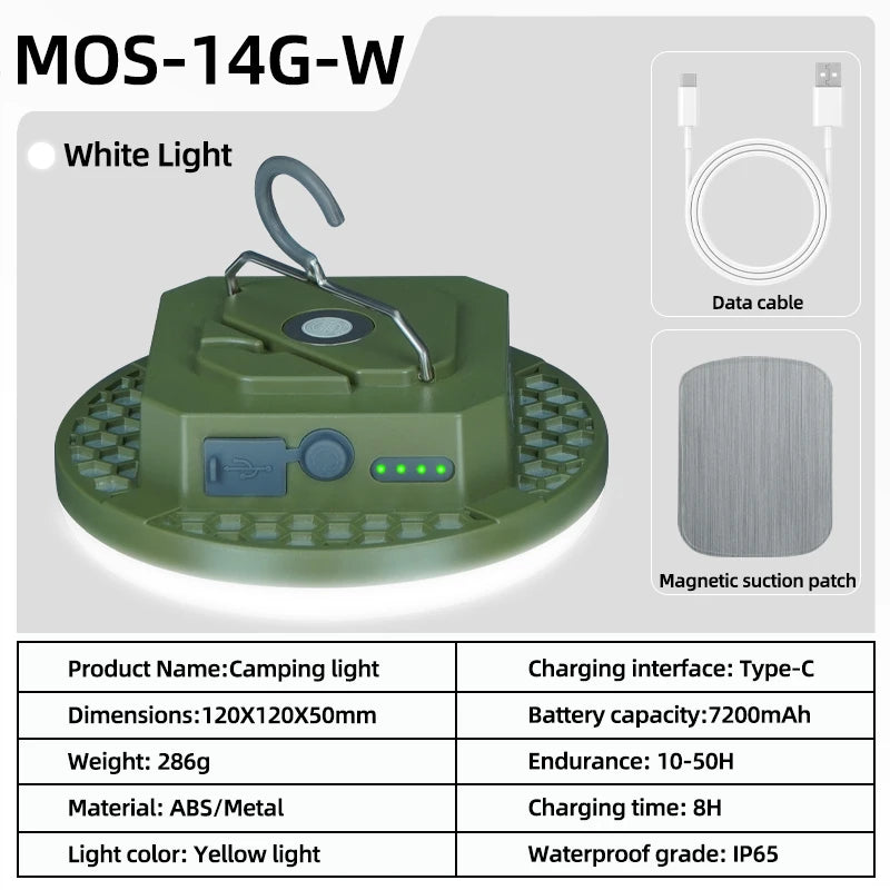 MOSLIGHTING Rechargeable Camping Lantern - Portable Emergency Light