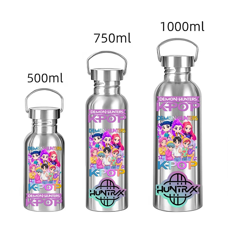 KPop Style Stainless Steel Water Bottle - 500/750/1000ML