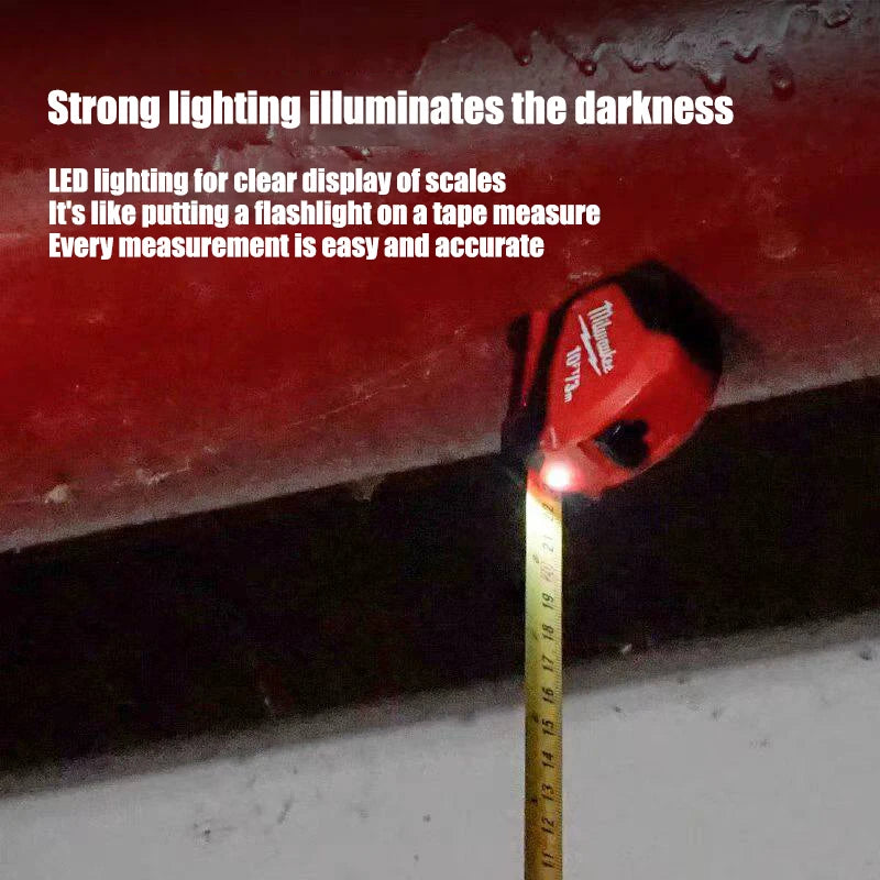 Milwaukee 3m/10ft LED Light Tape Measure - Durable & Magnetic