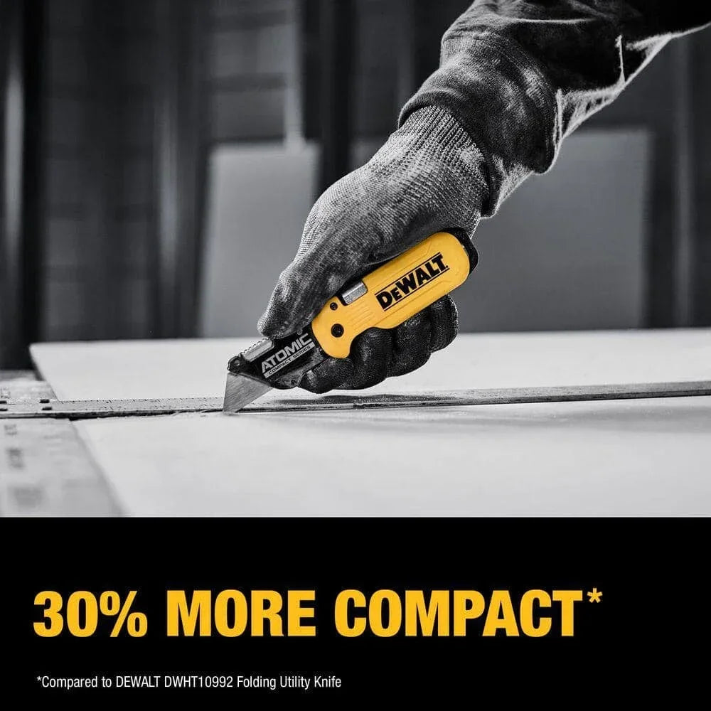 DEWALT Atomic Compact Folding Utility Knife - One-Handed Operation