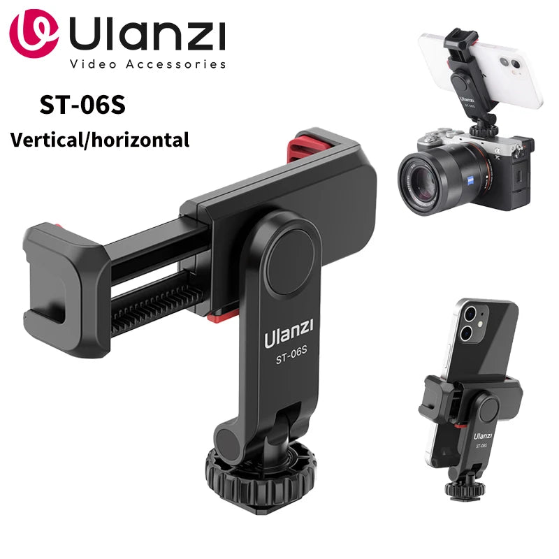 Ulanzi ST-06S 360° Mobile Phone Clip Holder for Tripods & Accessories