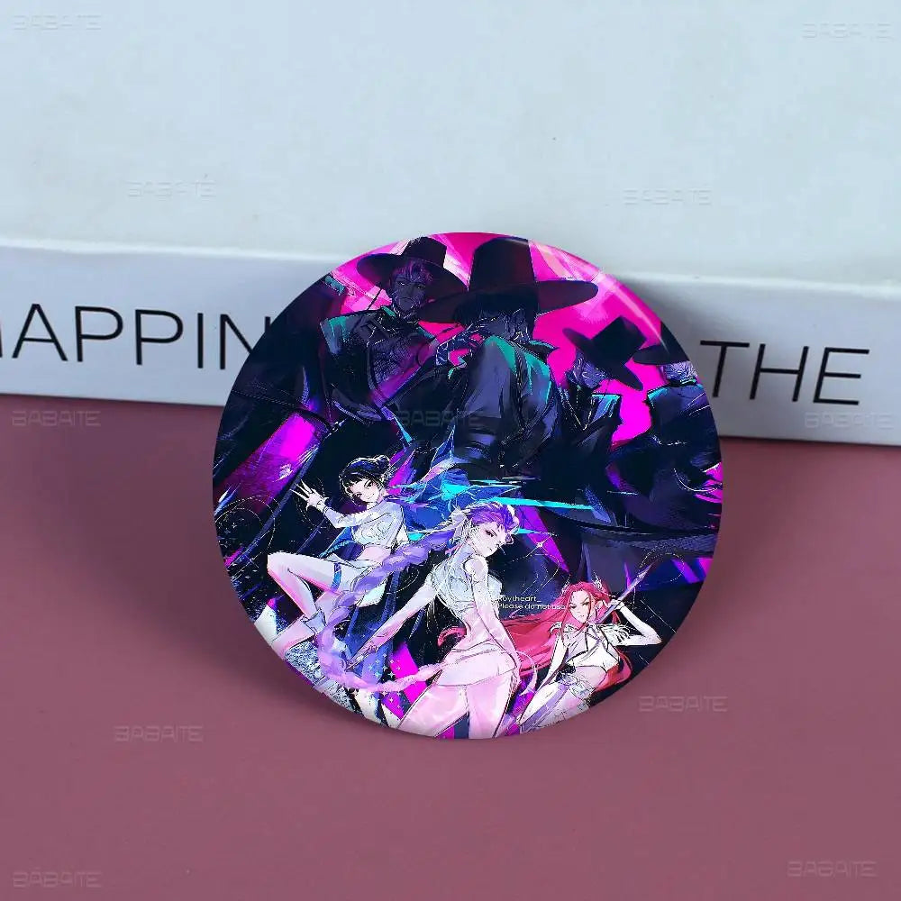 K-Pop Demon Hunters Anime Pin Button | Cute Cartoon Brooch Jewelry