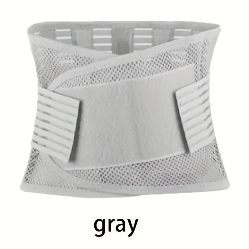 Breathable Lumbar Support Belt - Adjustable Compression Back Brace