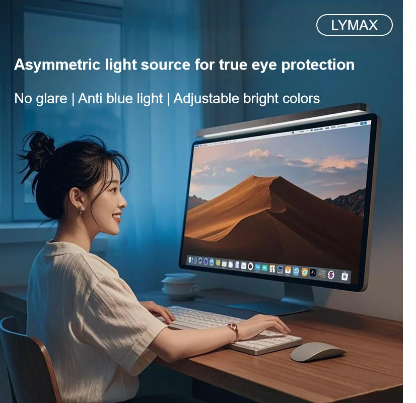 LISM Asymmetric Eye Protection Desk Lamp - Anti-Blue Light & Adjustable