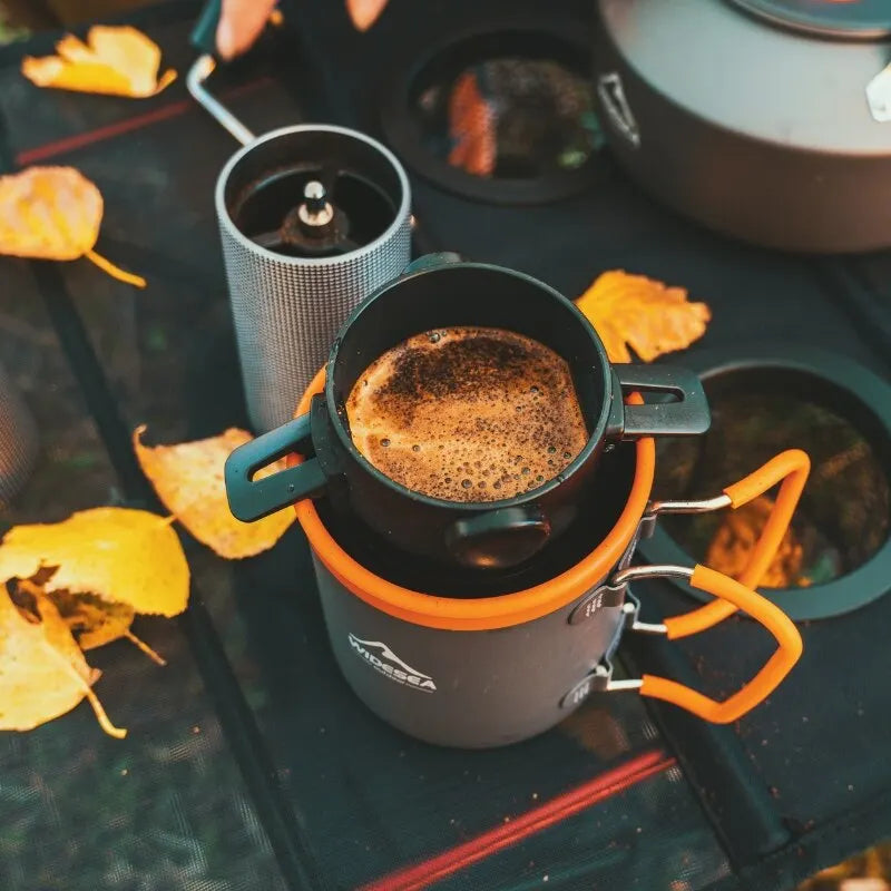 Widesea Outdoor Camping Coffee Cookware Set - Portable Stainless Steel