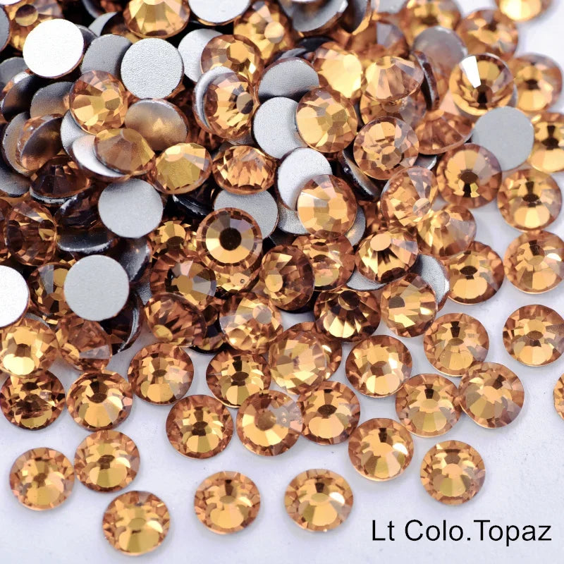 OLeeya Bulk Non-Hotfix Rhinestones for DIY Nail Art & Garments
