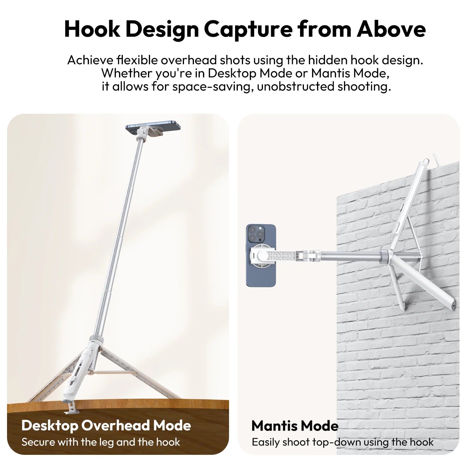 Ulanzi TT88 Overhead Tripod for Phones – Magnetic Clamp & Remote