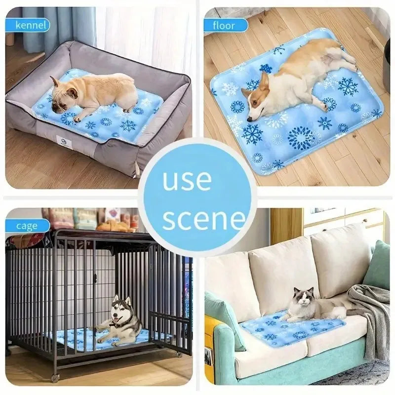 Portable Pet Cooling Mat - Durable Ice Cushion for Dogs & Cats