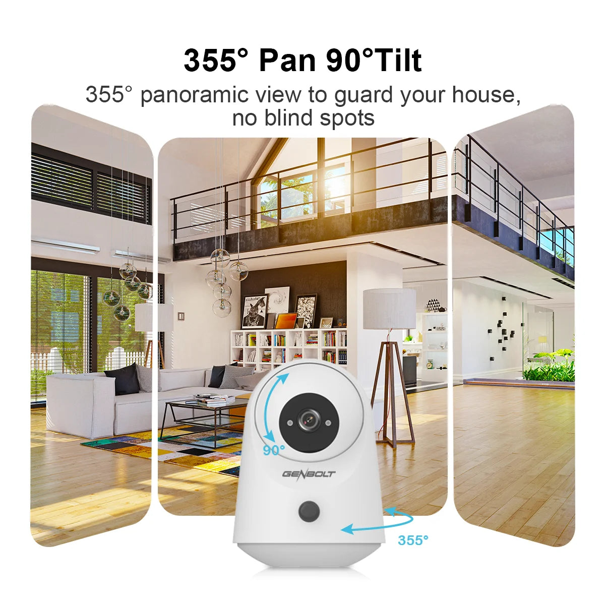 GENBOLT 2K WiFi Security Camera | Pan & Tilt Motion Detection