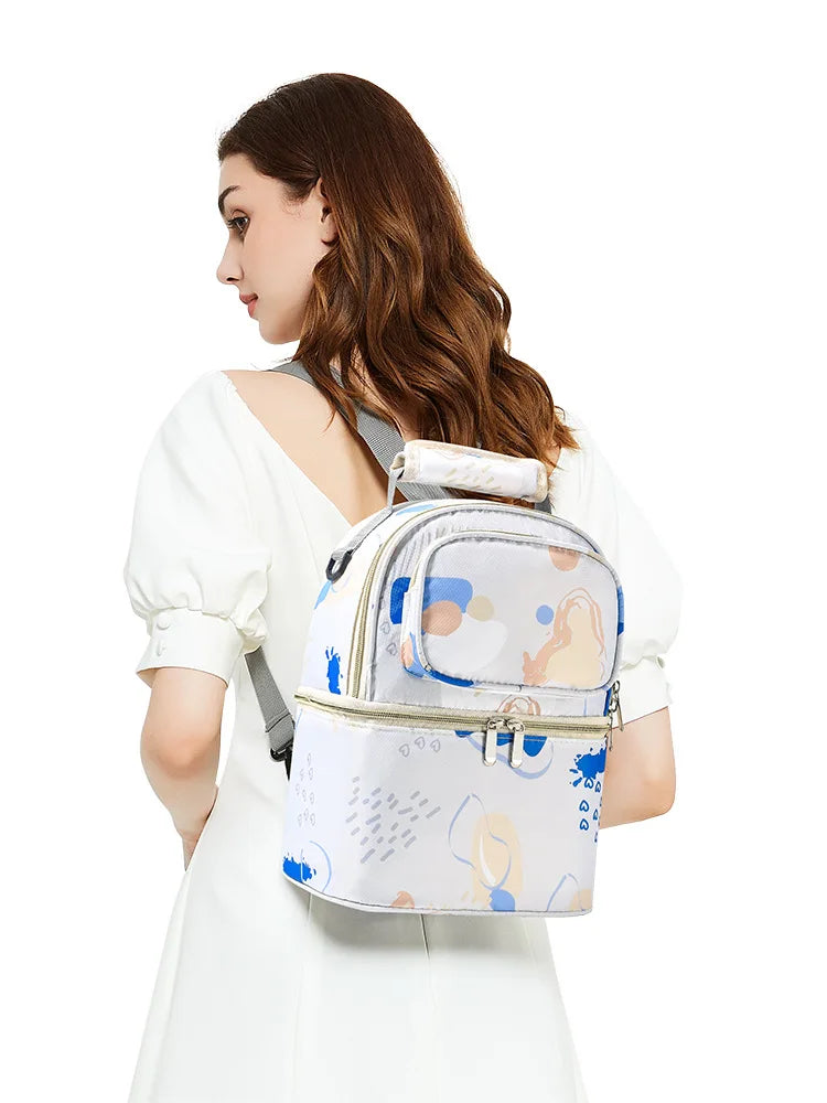 Portable Oxford Insulated Breastmilk Cooler Bag for Moms on the Go