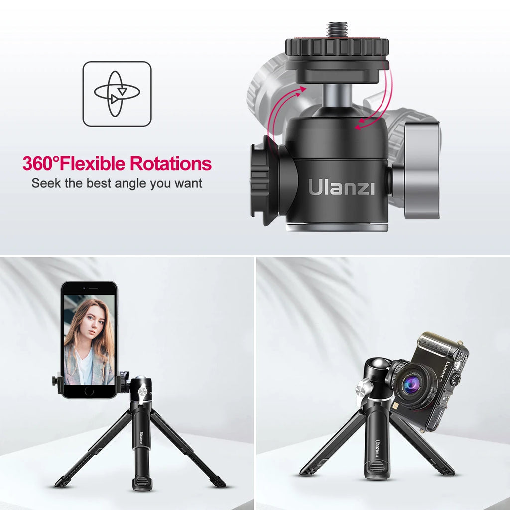 Ulanzi MT-14 Lightweight Tripod with 360° Ballhead – Ideal Vlog Kit