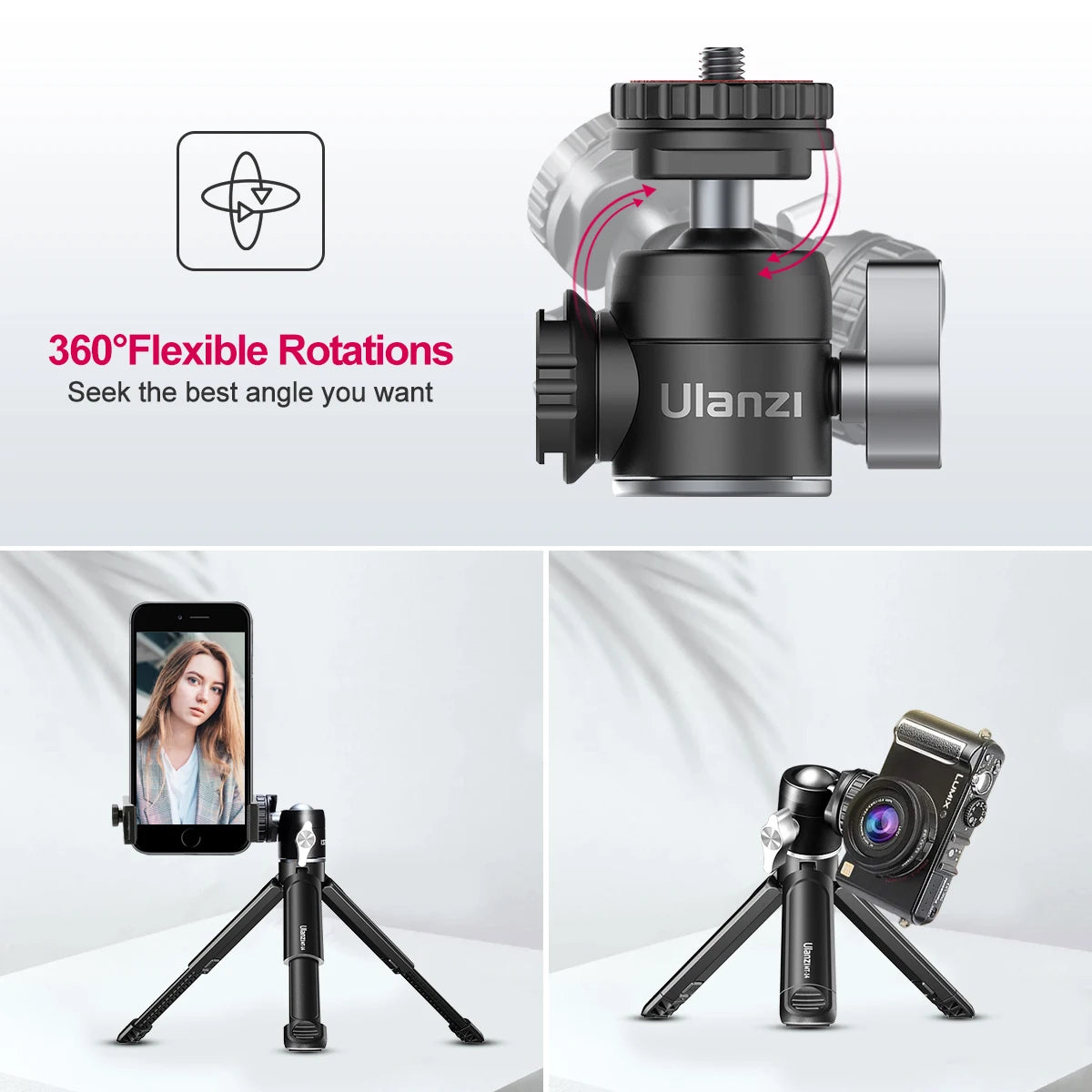 Ulanzi MT-14 Lightweight Tripod with 360° Ballhead – Ideal Vlog Kit