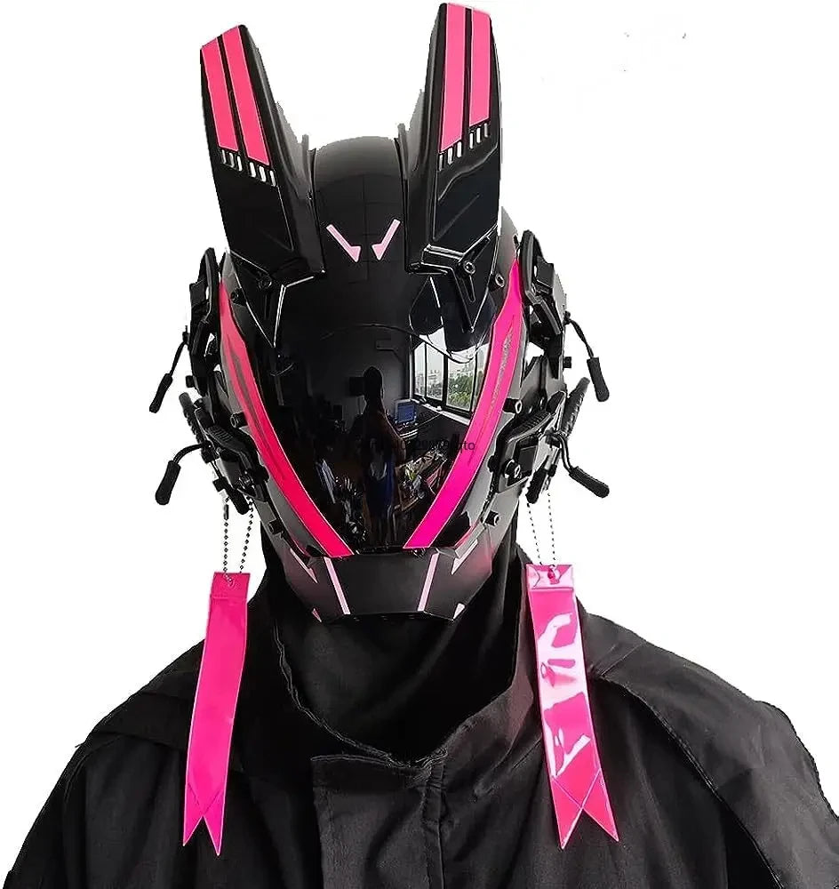 JAUPTO LED Techwear Mask - Futuristic Glowing Accessory for Events