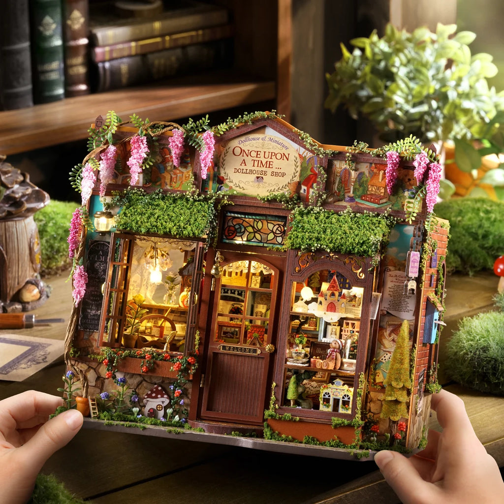 DIY Fairy-Tale Wonderhouse Wooden Miniature Dollhouse Kit with Furniture