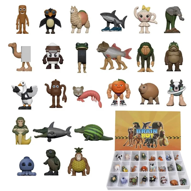 24pcs Italian Brainrot Action Figures Gift Set - Vibrant Character Collection