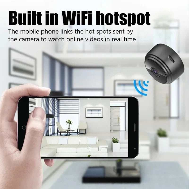 A9 WiFi Mini Security Camera for Smart Home Monitoring - HD Quality