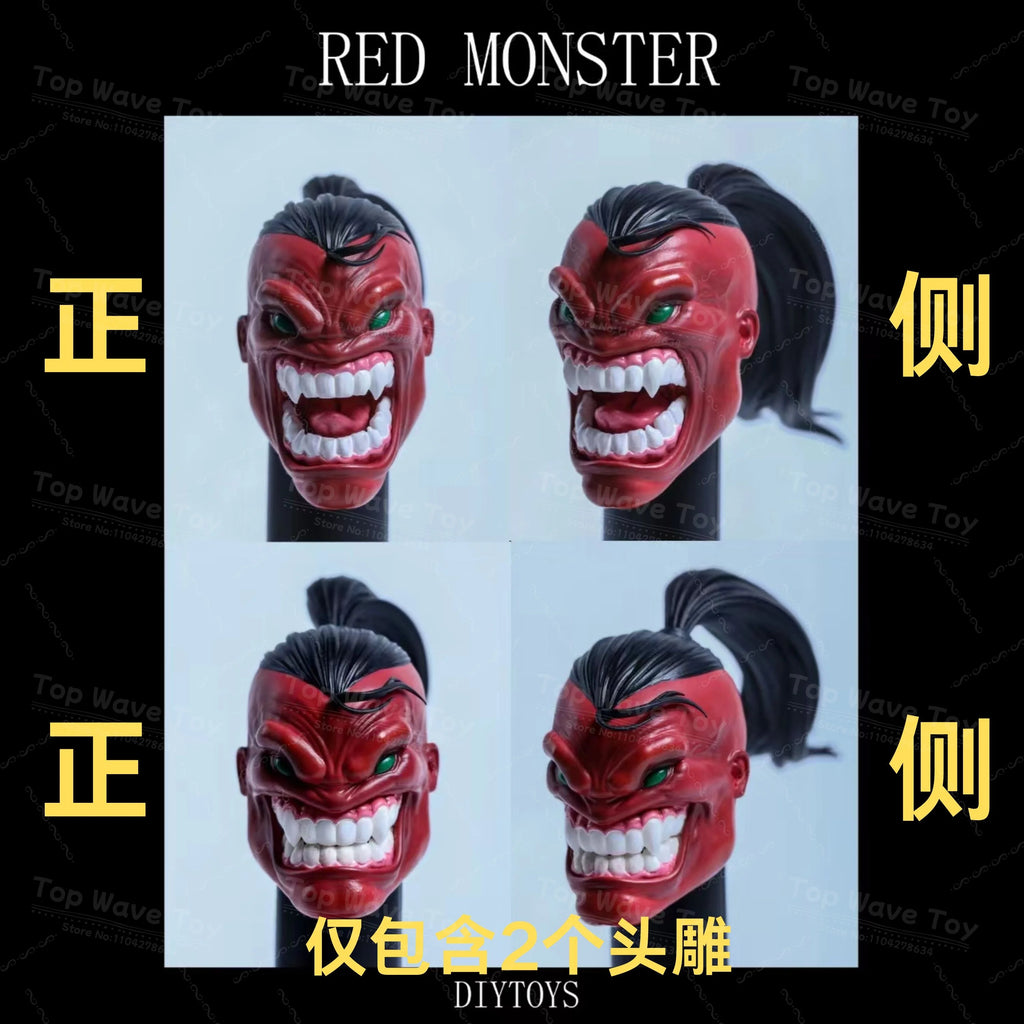 AXYTOYS 1/12 Scale Unpainted Demon Figure – Stunning Crimson Model