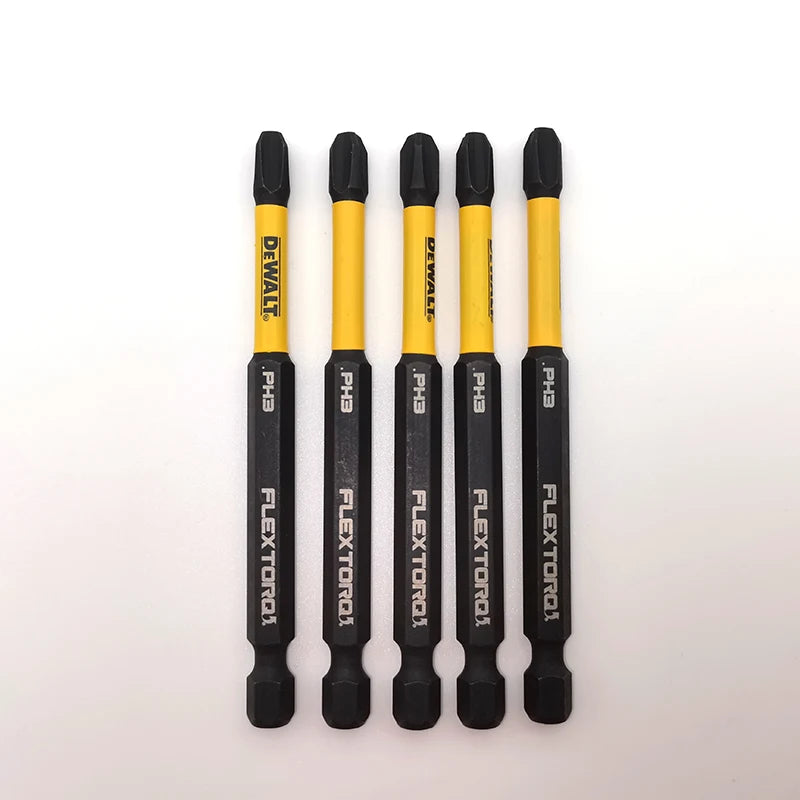 DEWALT 89MM FLEXTORQ PH3 Impact Drill Bits Set - 5 High-Speed Steel