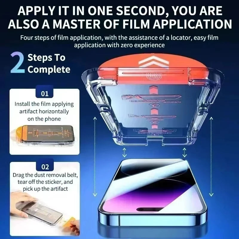Oleophobic Coating Tempered Glass Screen Protector for iPhone 13-16