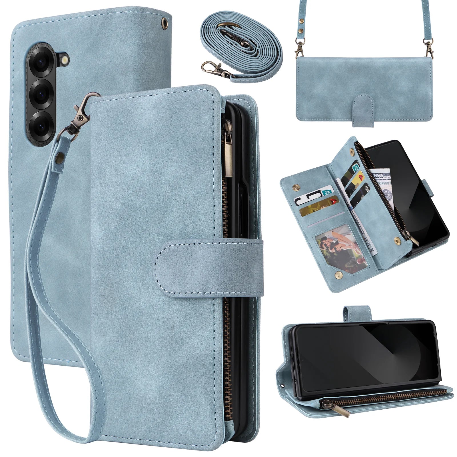 Stylish Premium Leather Wallet Case for Samsung Galaxy Z Fold