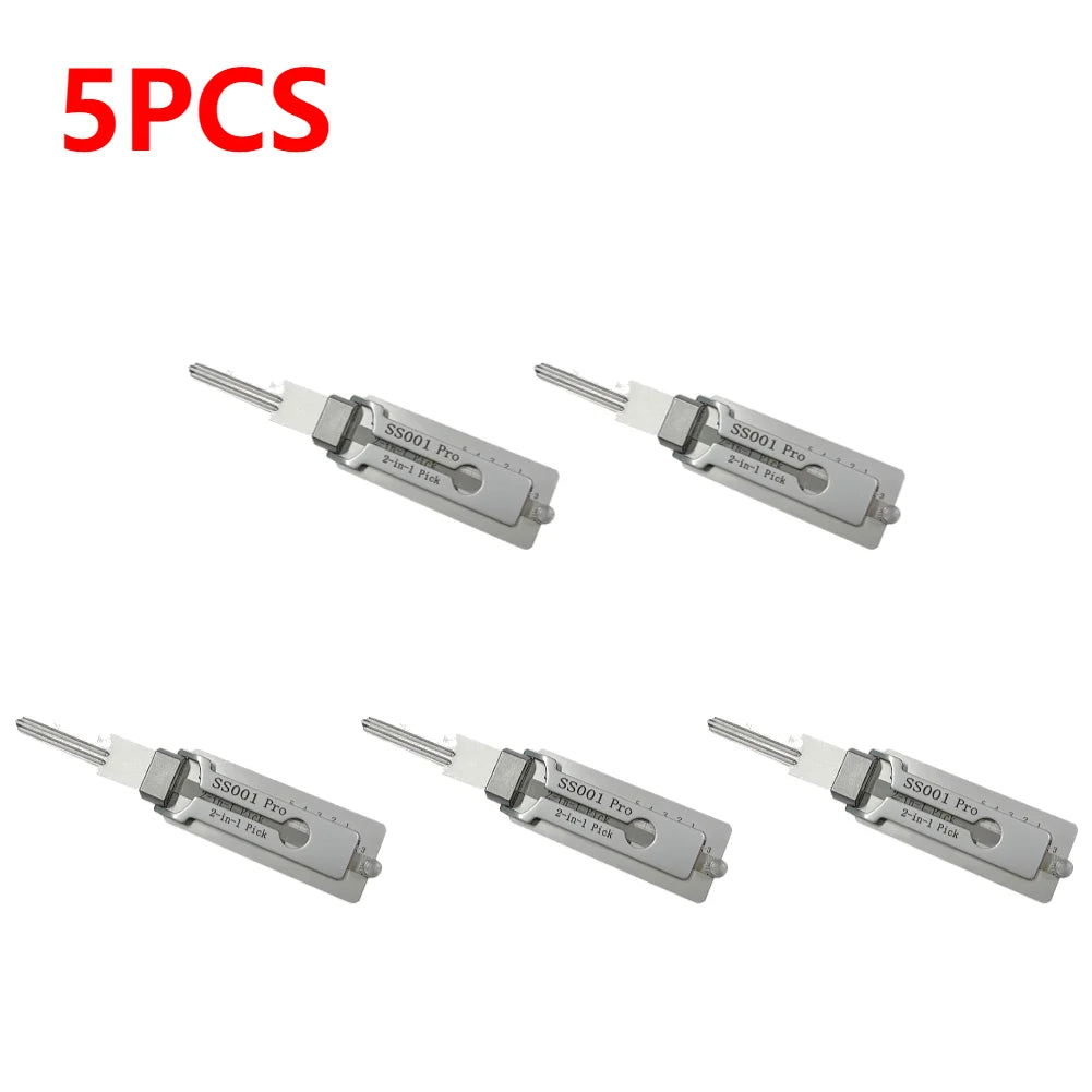 VODOOL 2-in-1 Stainless Steel Key Decoder and Pickup Tool Kit