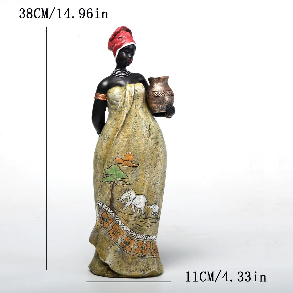 Exquisite Vintage African Tribal Woman Figurine - Unique Home Decor