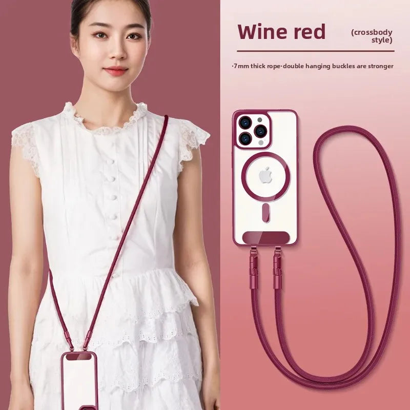 Adjustable Crossbody Phone Case Lanyard with Double Buckle - Multi-functional!