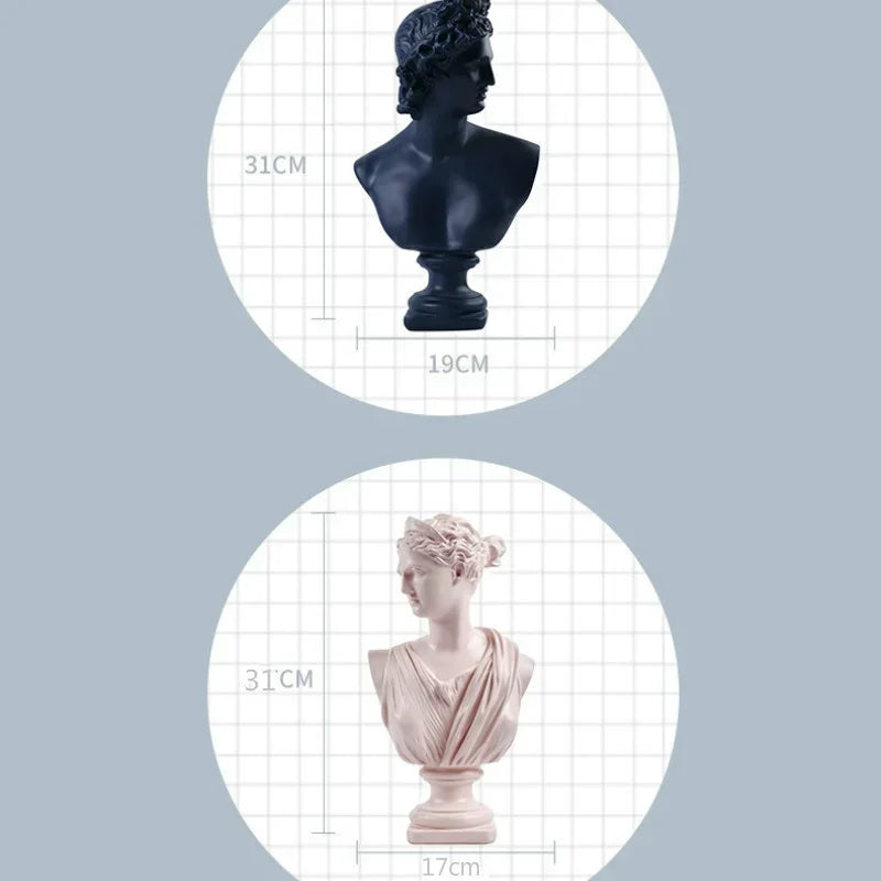 Elegant Resin Sculpture: David Venus Head for Stylish Home Decor