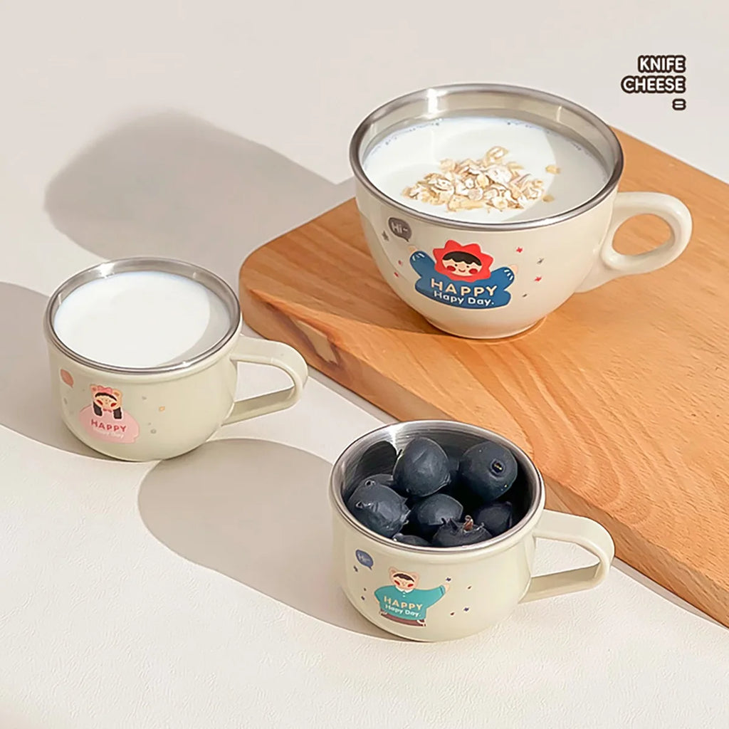 Double Wall Stainless Steel Kids Coffee Tumbler Cup