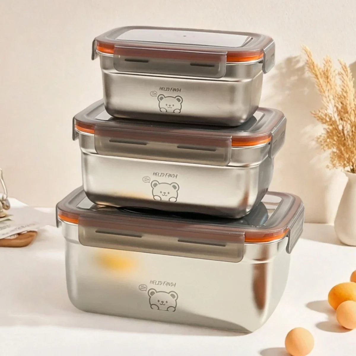 Large Leak-Proof Stainless Steel Food Container