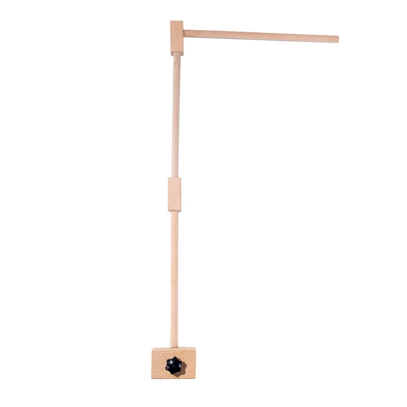 Wooden Baby Crib Mobile with Musical Rattle - Perfect Infant Toy
